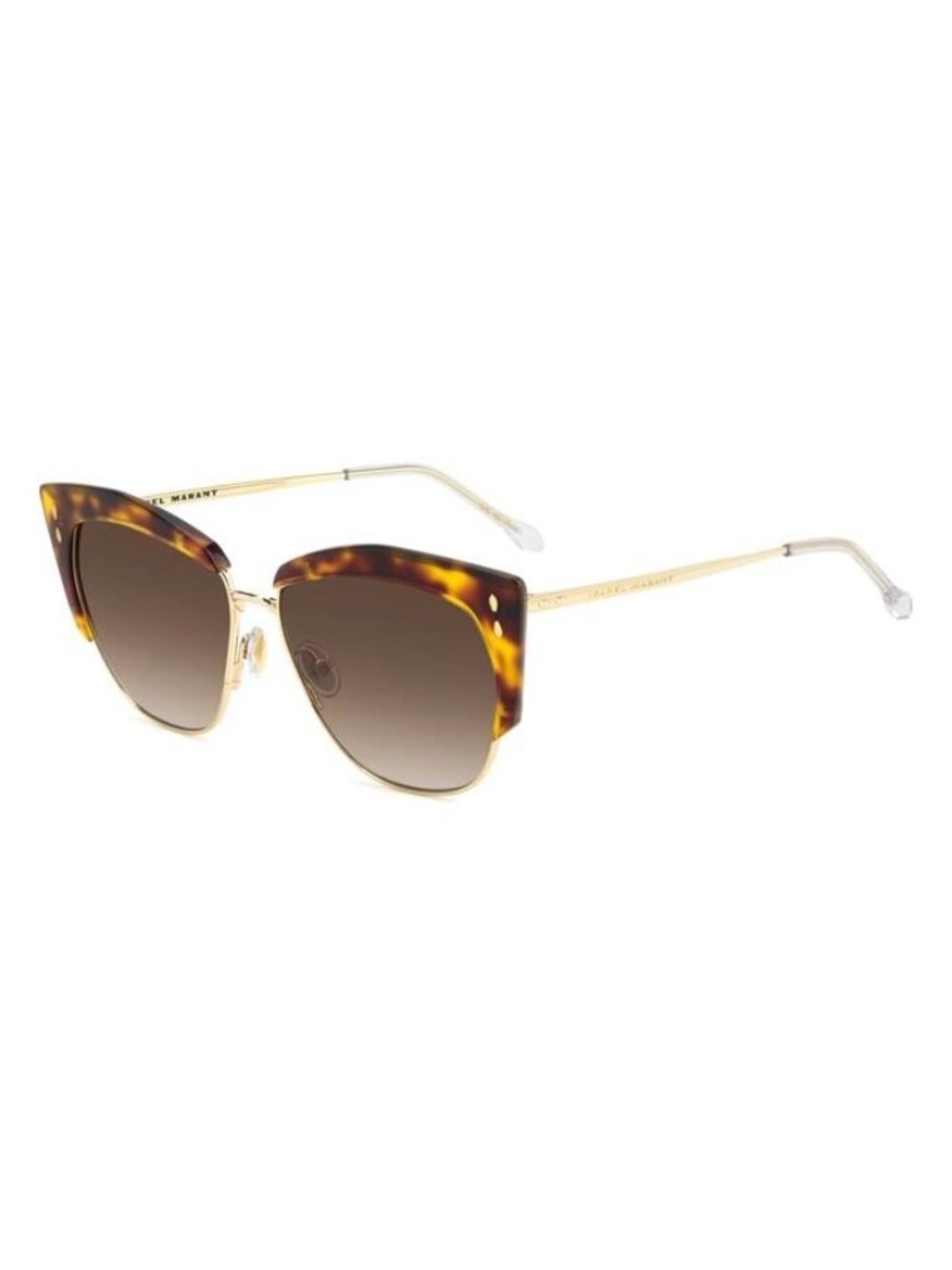 New Isabel Marant Women's Sunglasses Gold Butterfly Brown Lens Metal Frame IM S